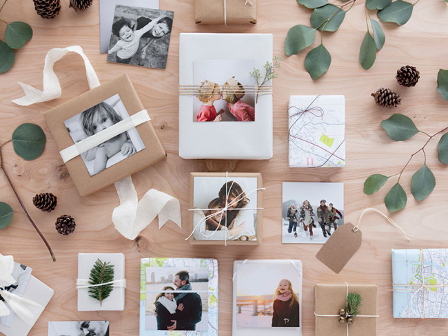Etiquetas de regalo con foto